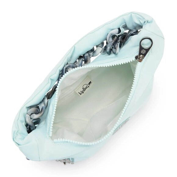 Kipling Kelsey Tortoise Chain Shoulder Bag in Teal - Picture 3 of 9